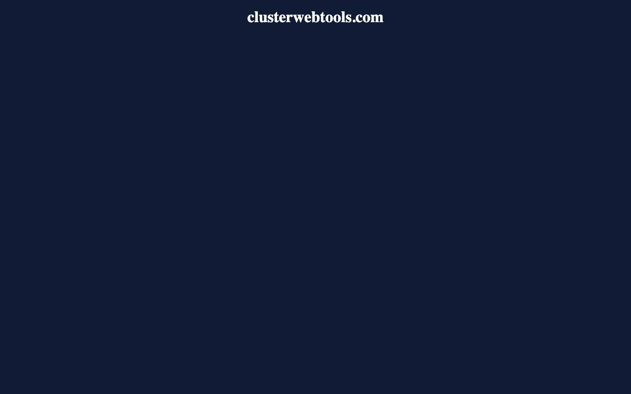 Cluster web tools screenshot