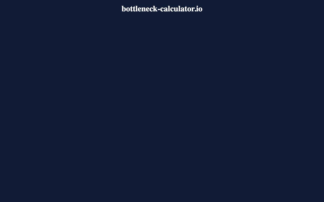 bottleneck calculator screenshot
