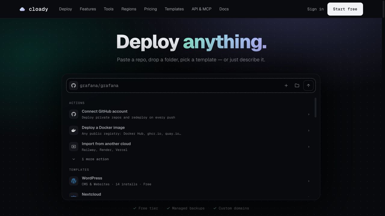 Cloady screenshot