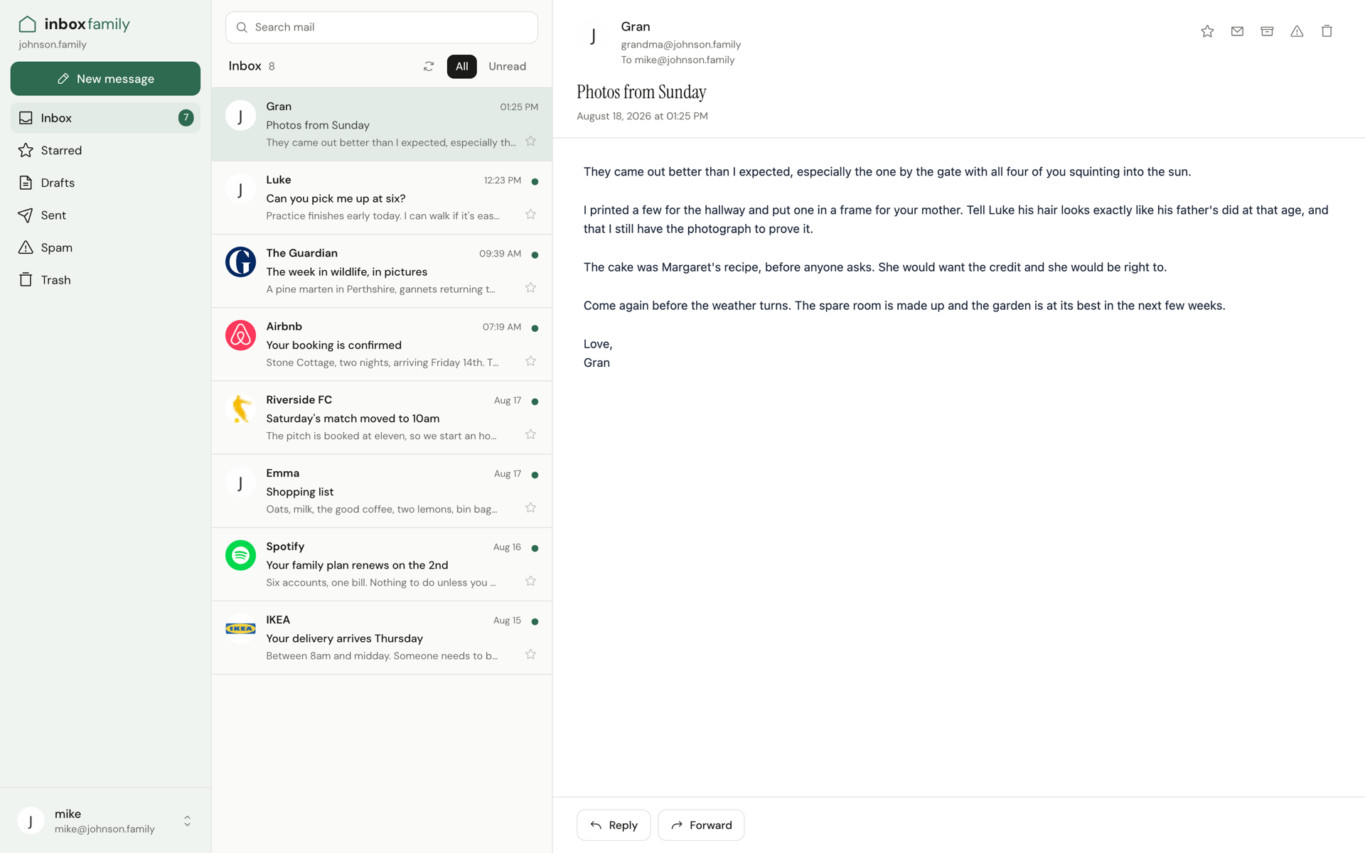 InboxFamily screenshot