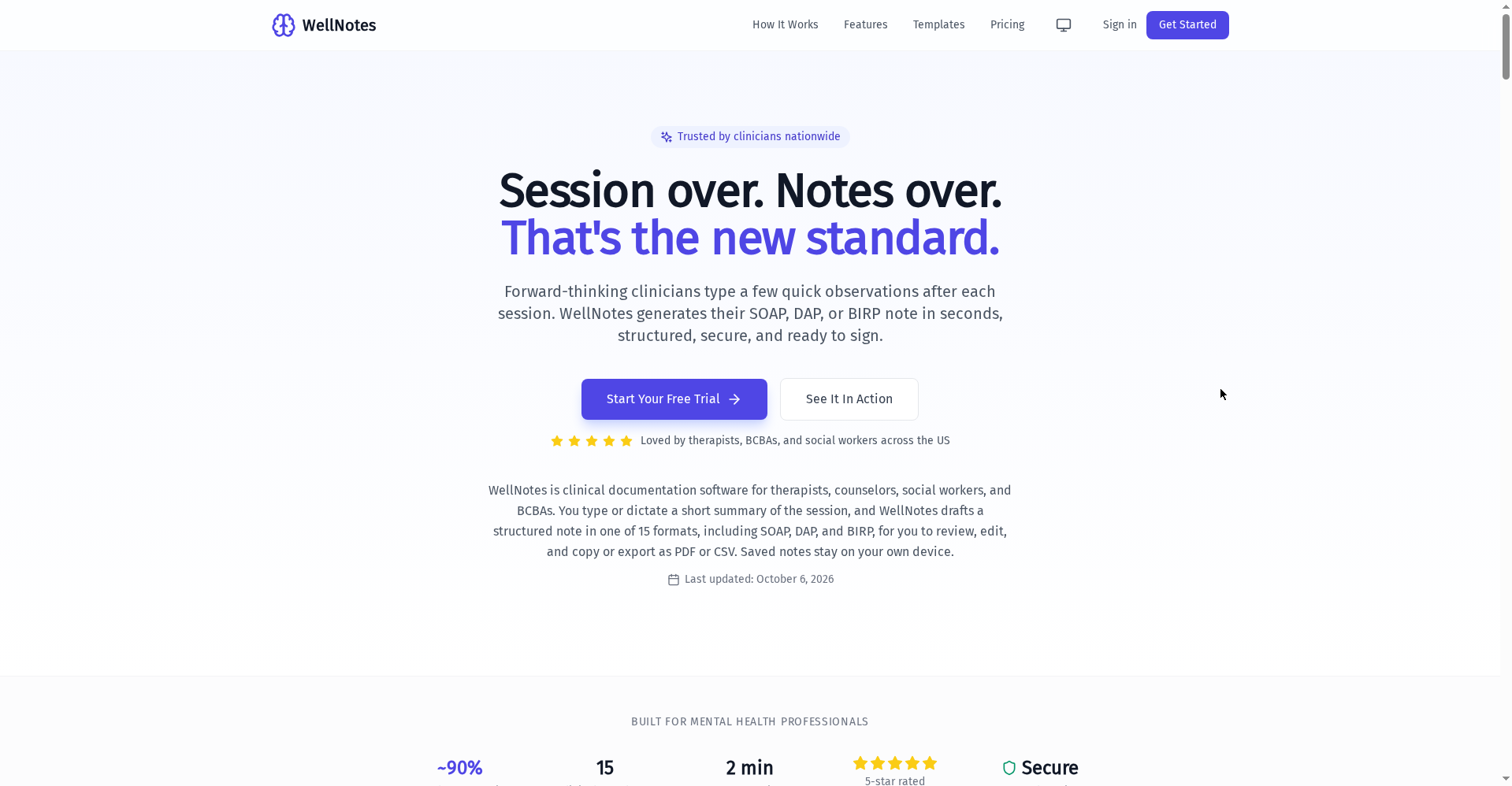 WellNotes screenshot