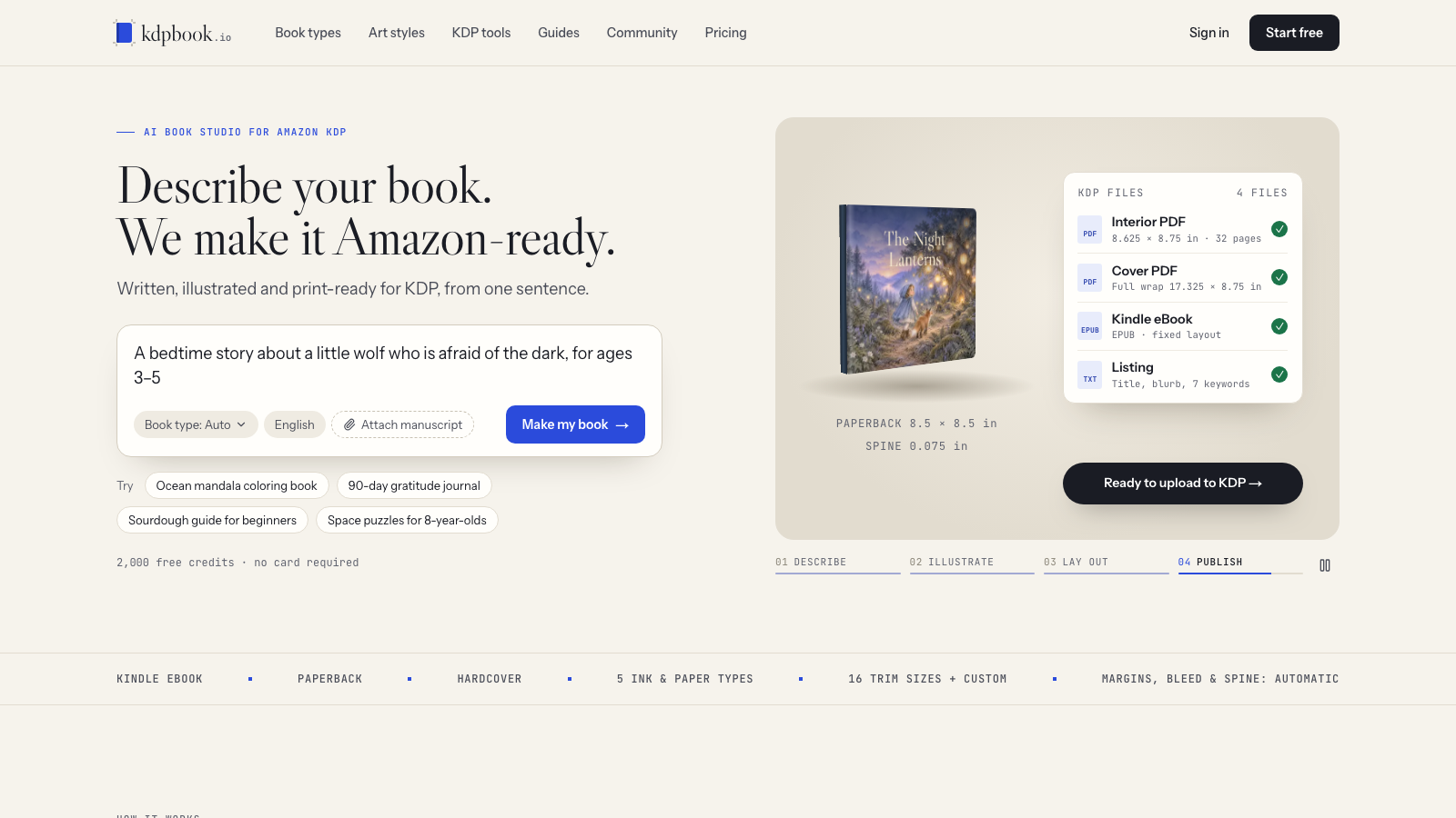 kdpbook.io screenshot