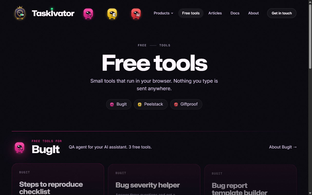 Taskivator Free Tools screenshot