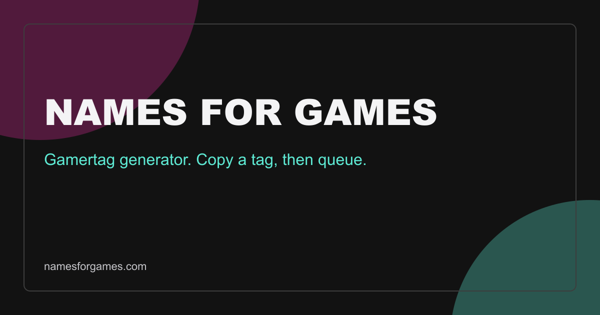 Names for Games screenshot
