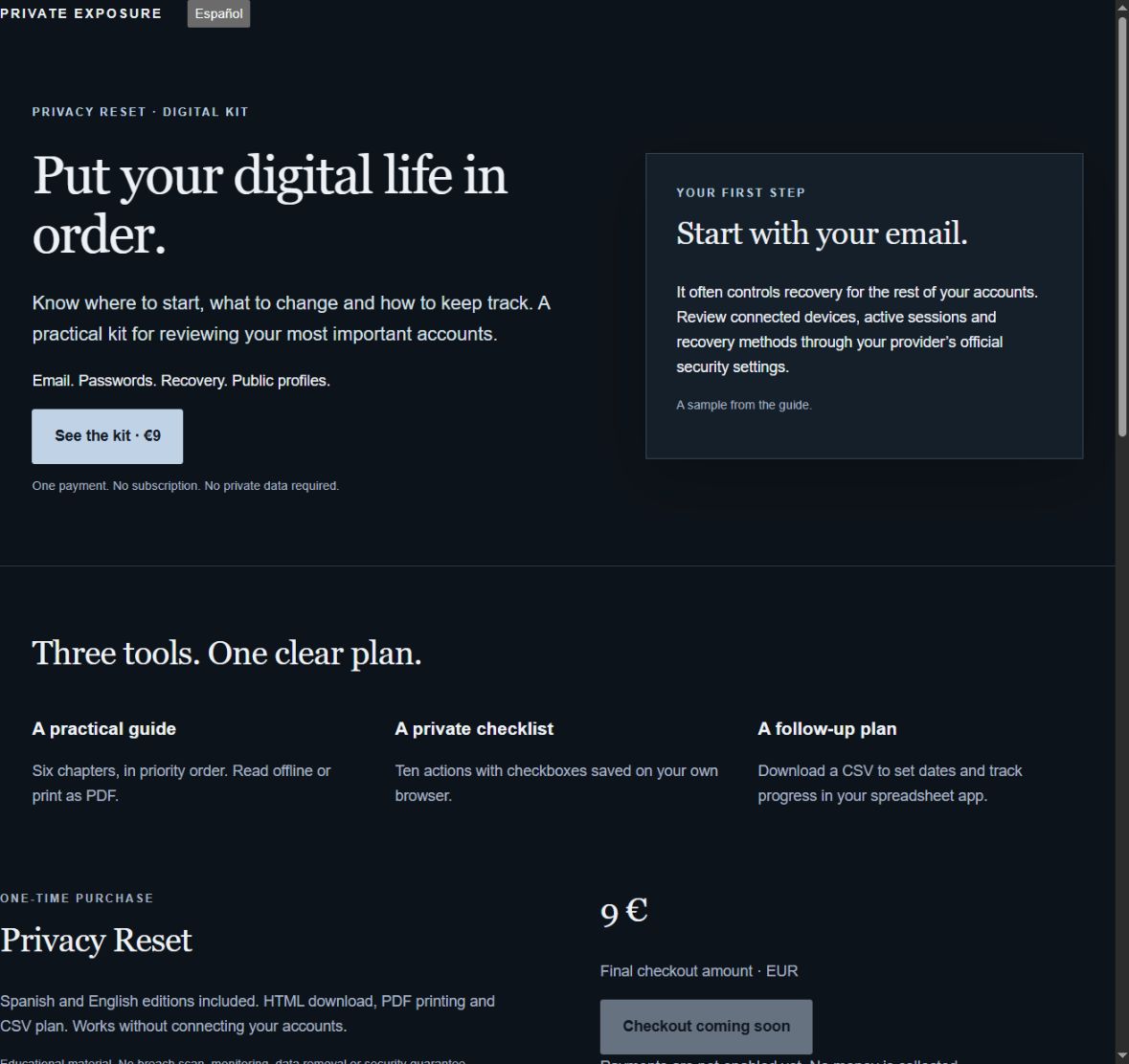 Private Exposure - Privacy Reset screenshot