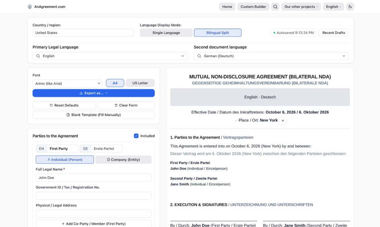 AnAgreement screenshot