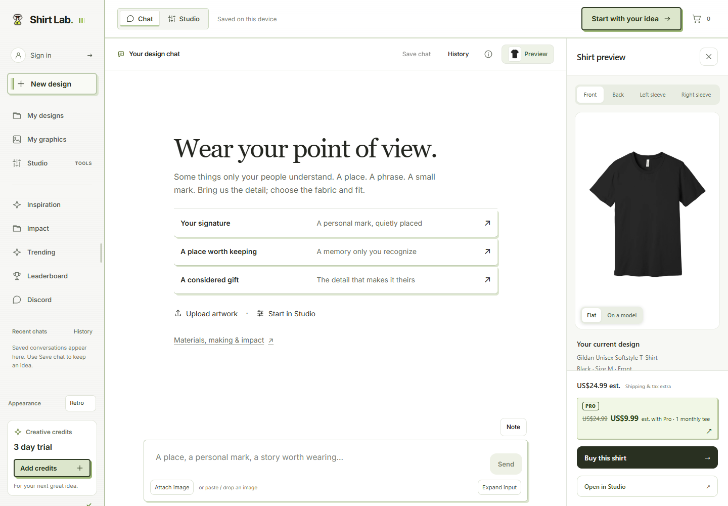 Shirt Lab screenshot