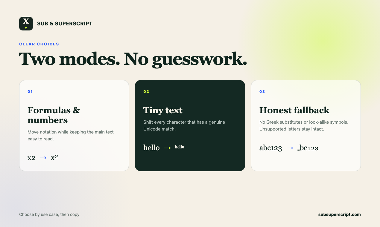 SubSuperscript screenshot