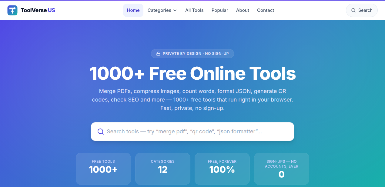 ToolVerse US screenshot