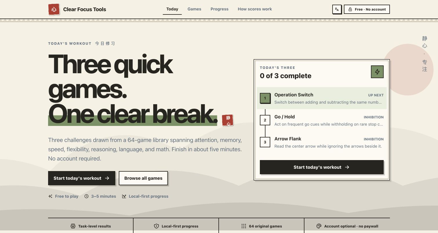 Clear Focus Tools screenshot