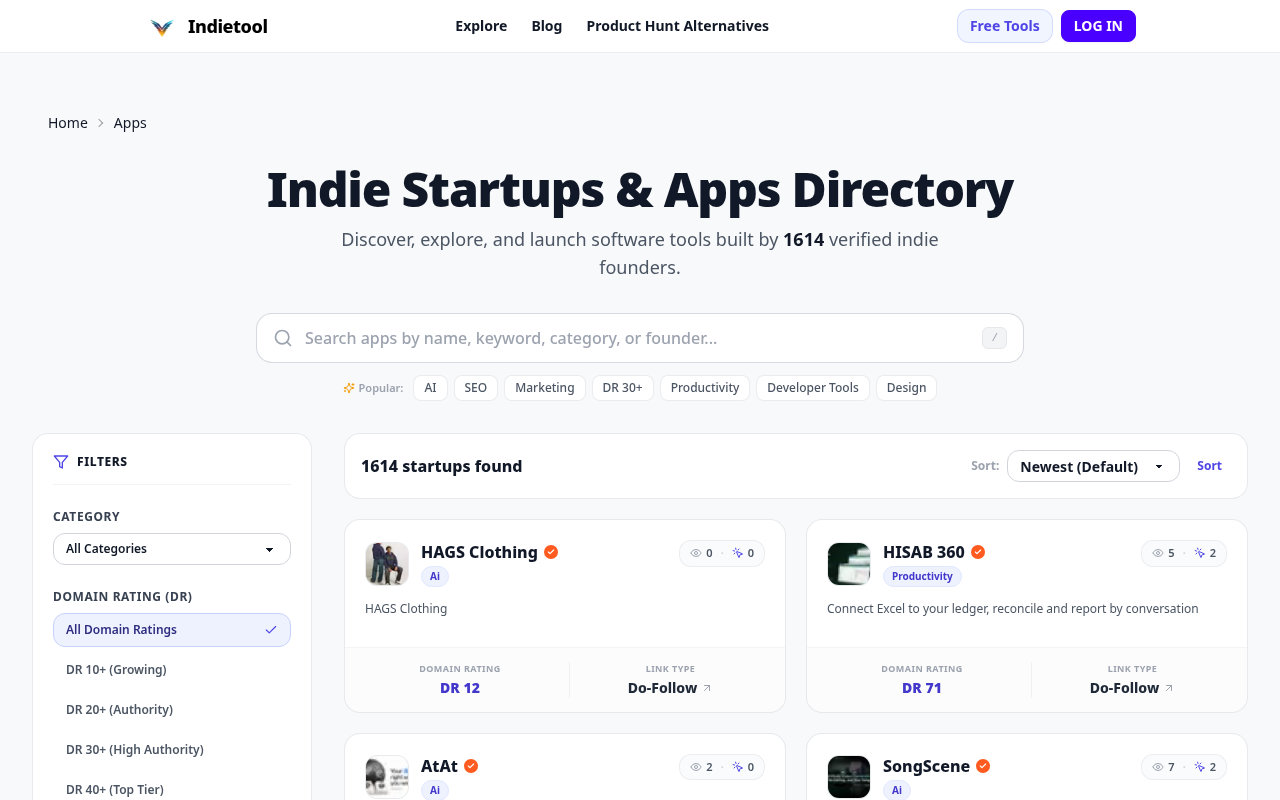 IndieTool screenshot