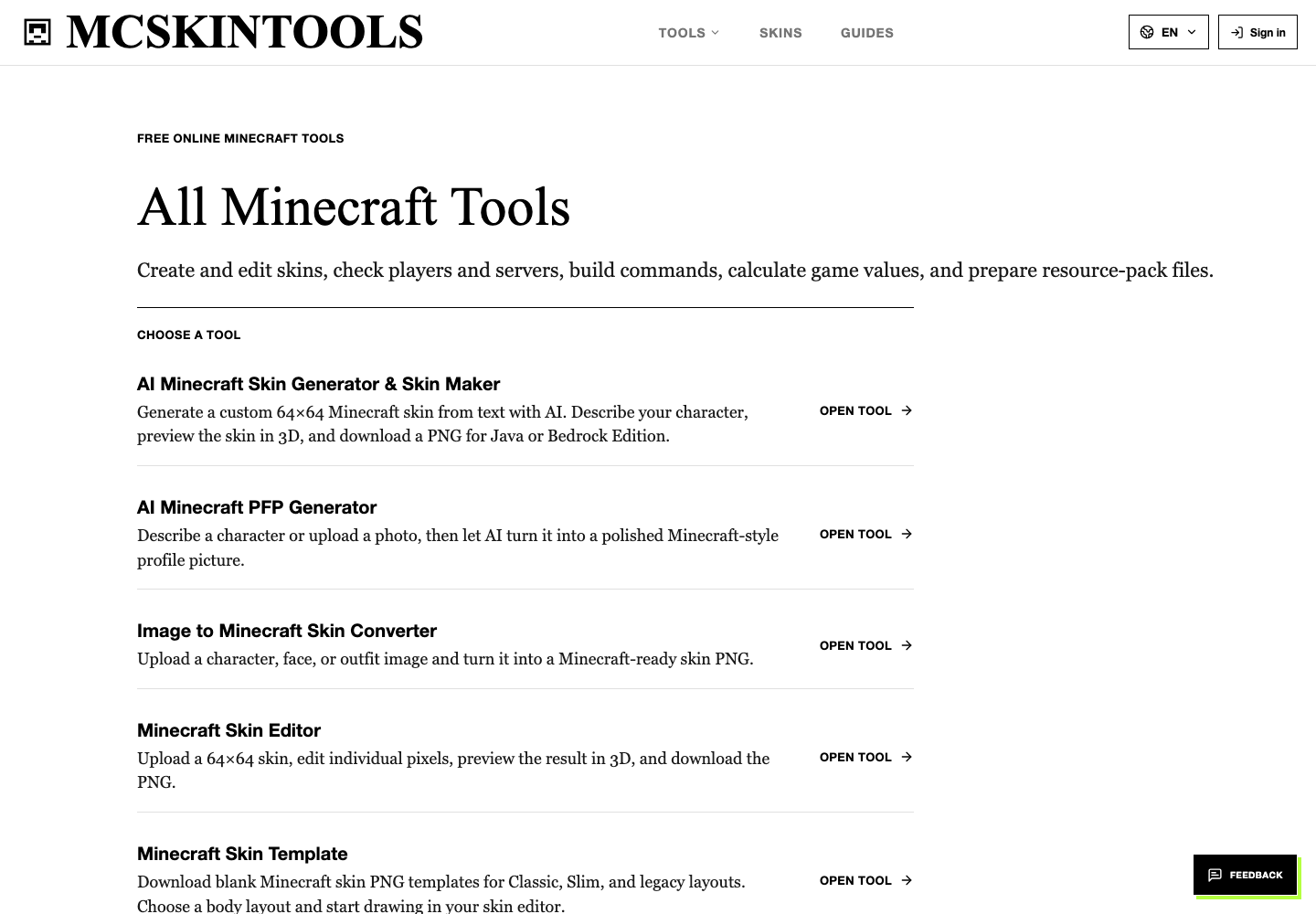MCSkinTools screenshot