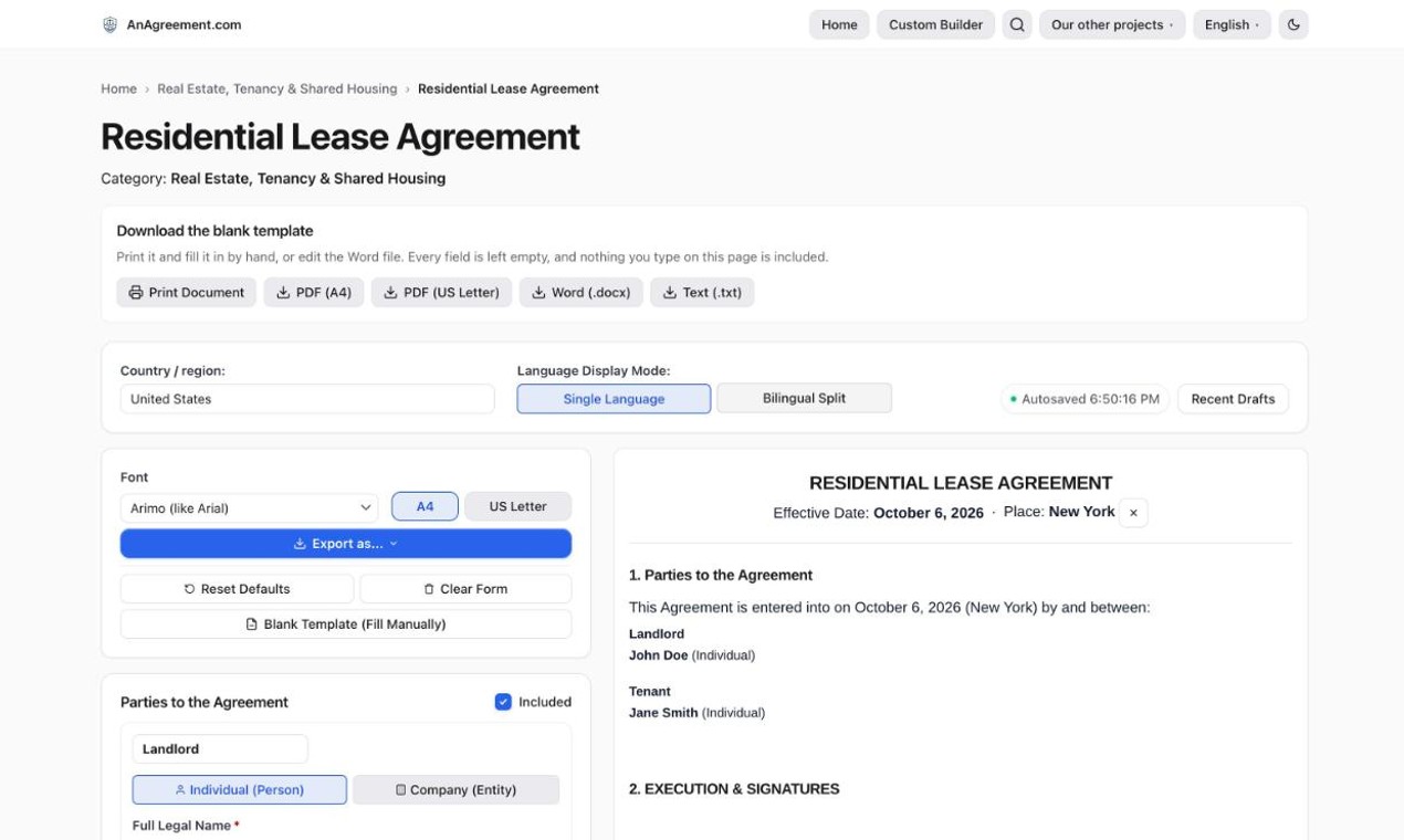 AnAgreement screenshot