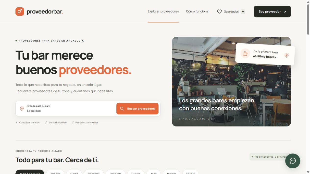 ProveedorBar screenshot