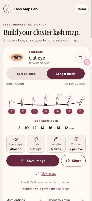 Lash Map Lab screenshot