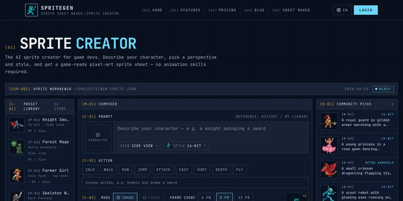 SpriteGen screenshot