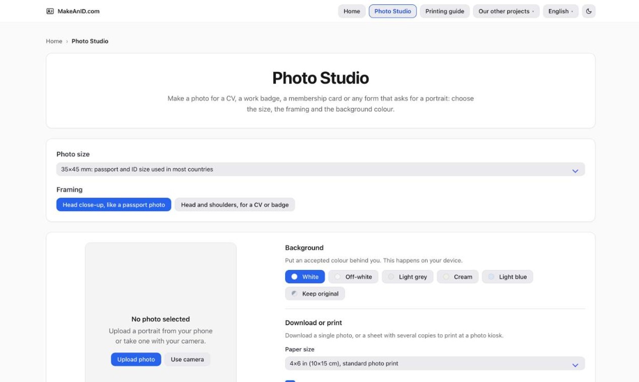 MakeAnID screenshot