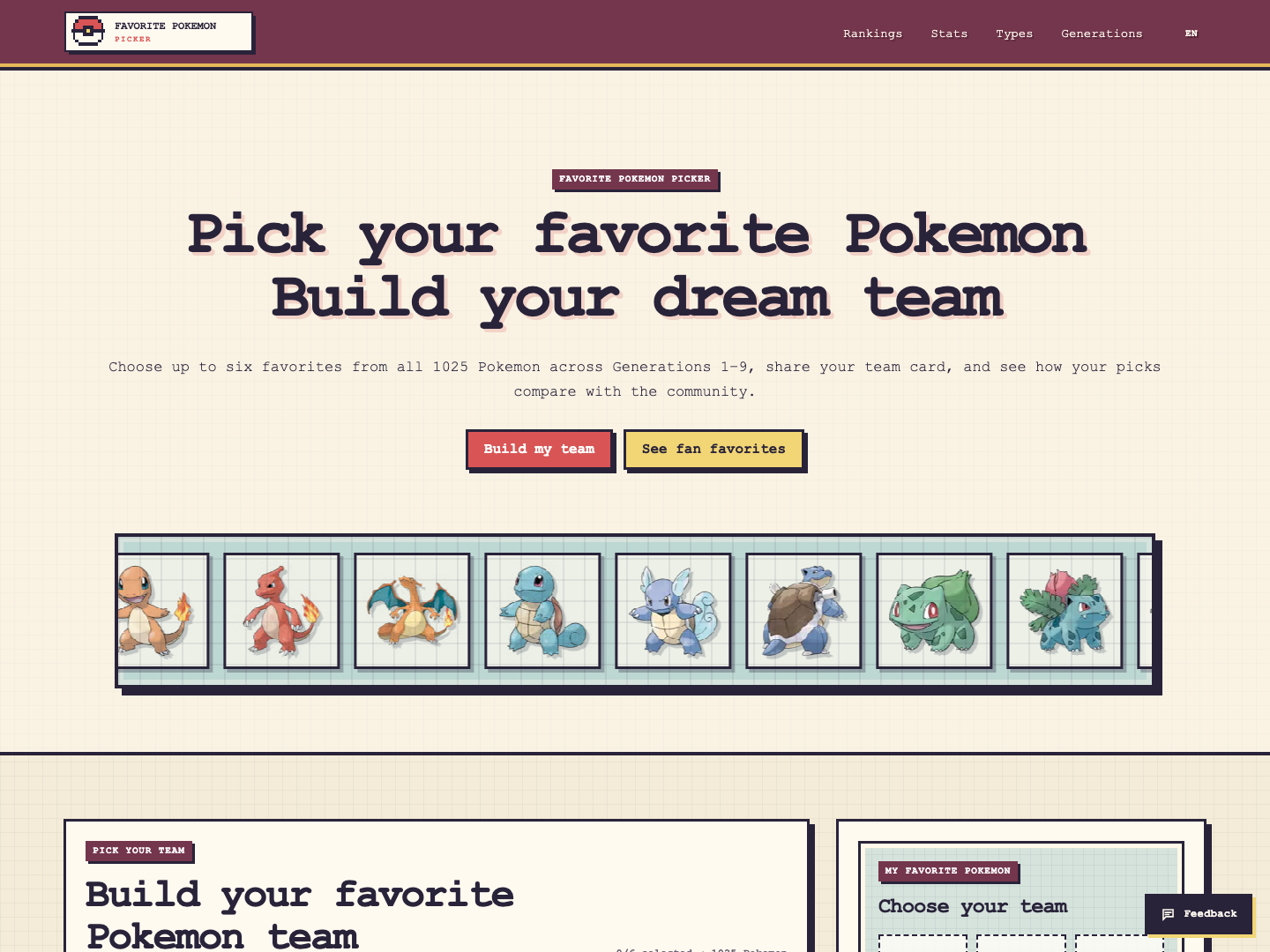 Favorite Pokemon Picker screenshot