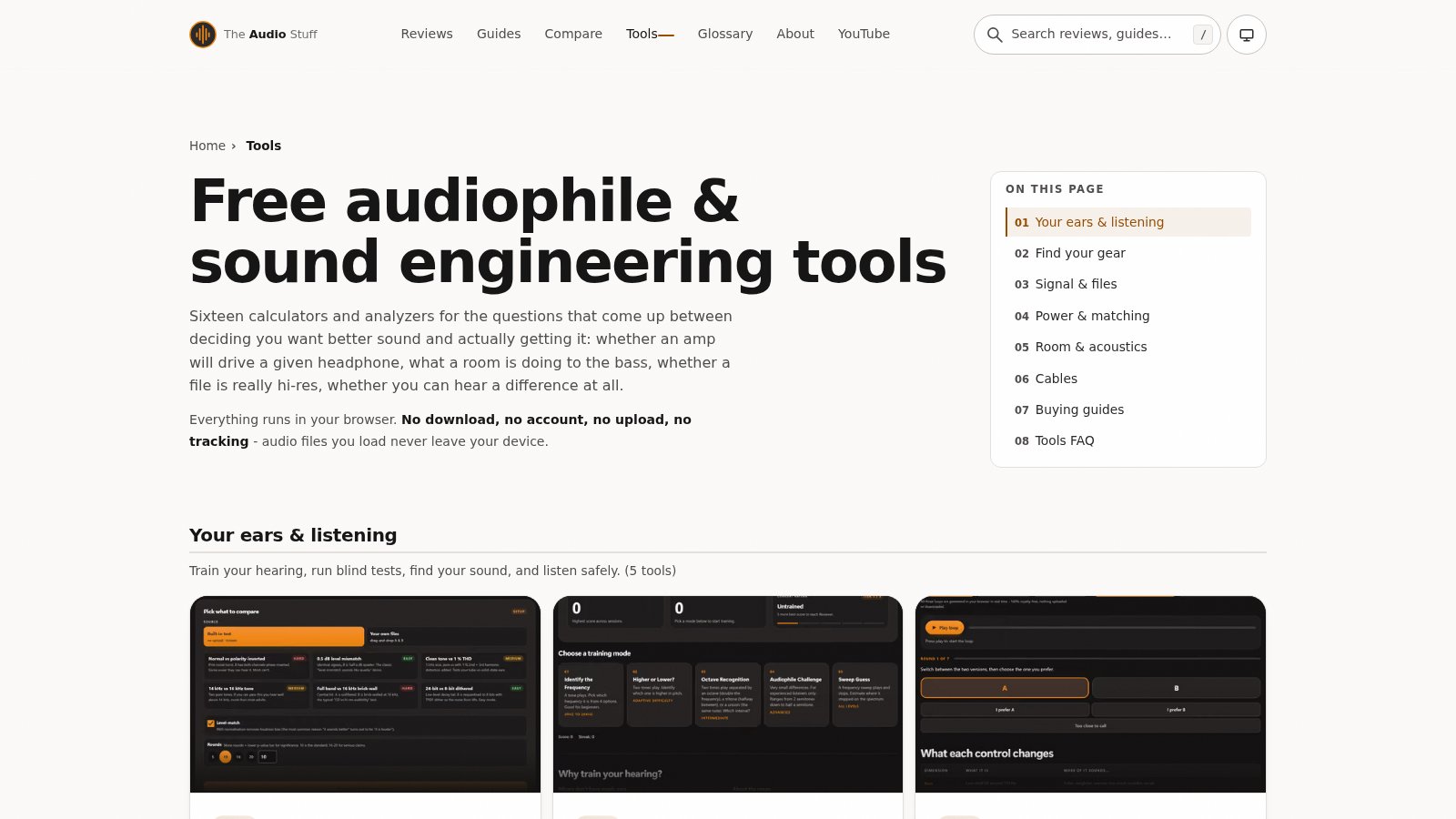 Free Audio Tools - The Audio Stuff screenshot