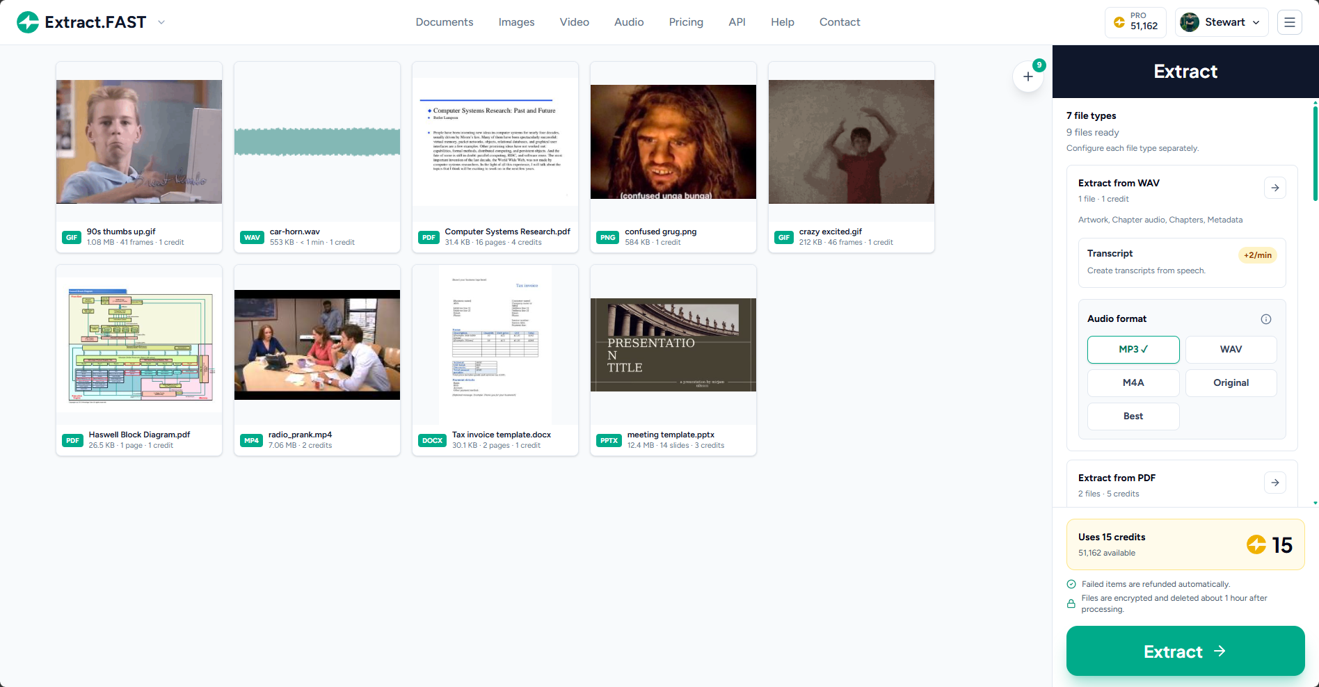 Extract.FAST screenshot