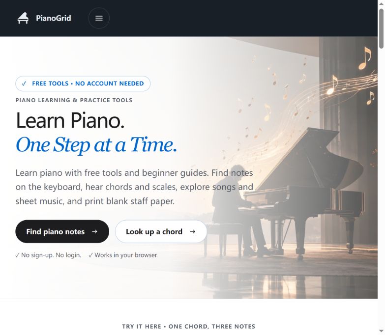 PianoGrid screenshot