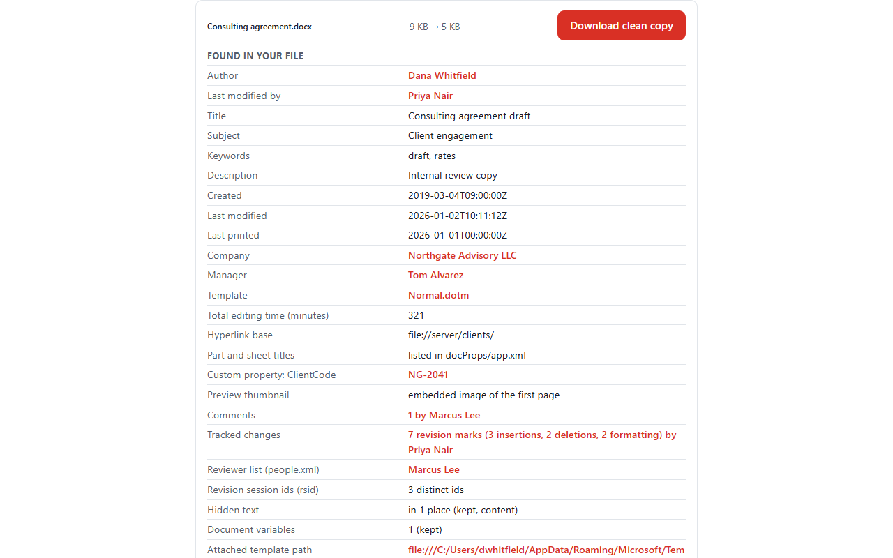 Doc Scrubber screenshot