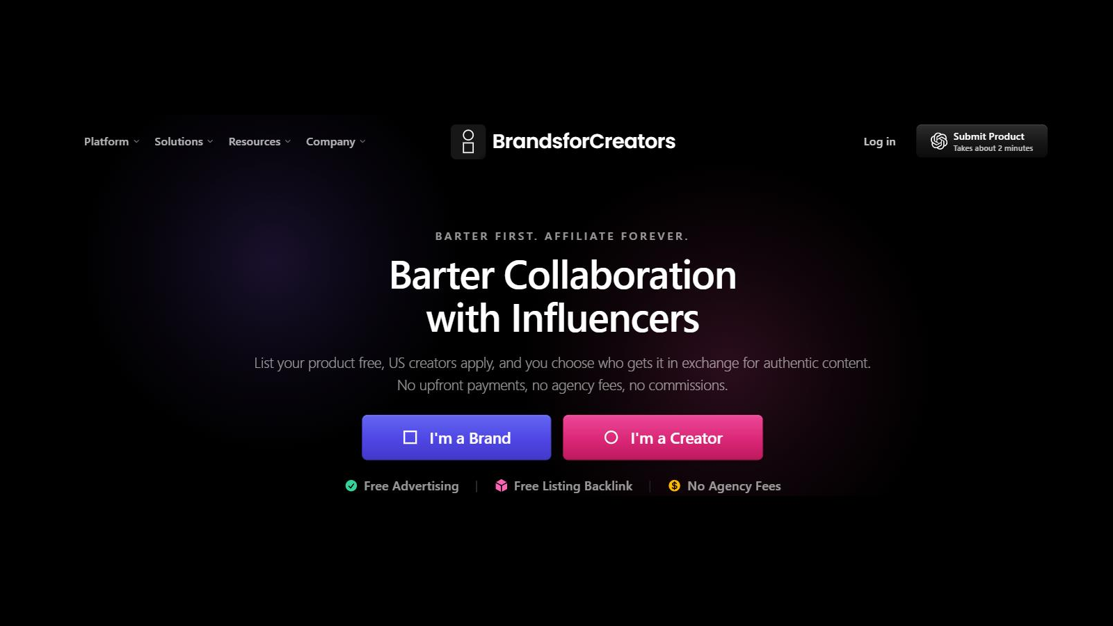 BrandsForCreators screenshot
