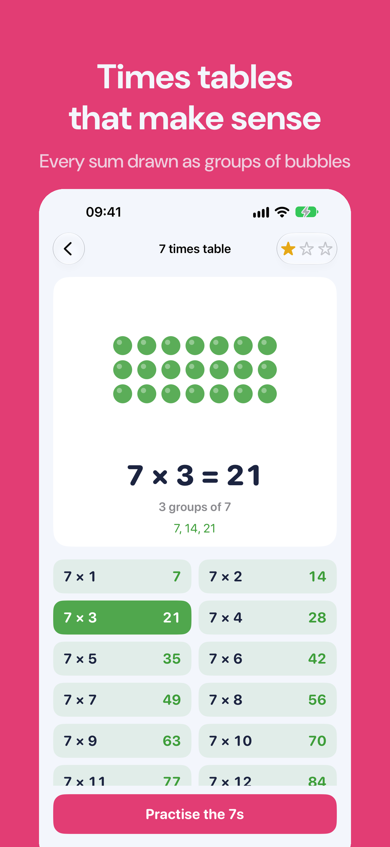 Multipop: times tables for kids screenshot