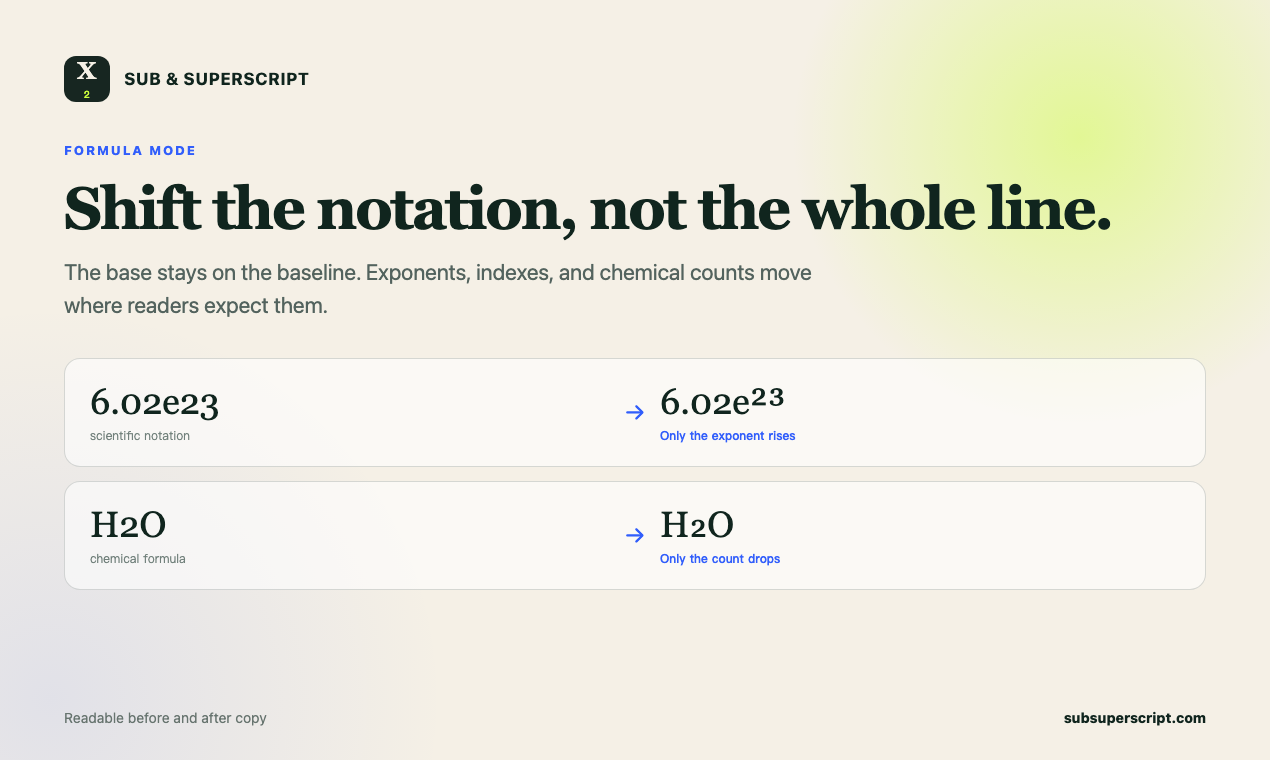 SubSuperscript screenshot