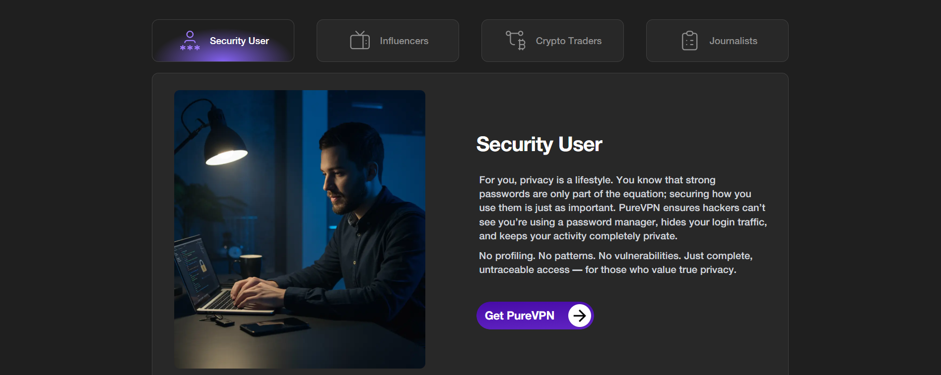 PureVPN Password Manager screenshot