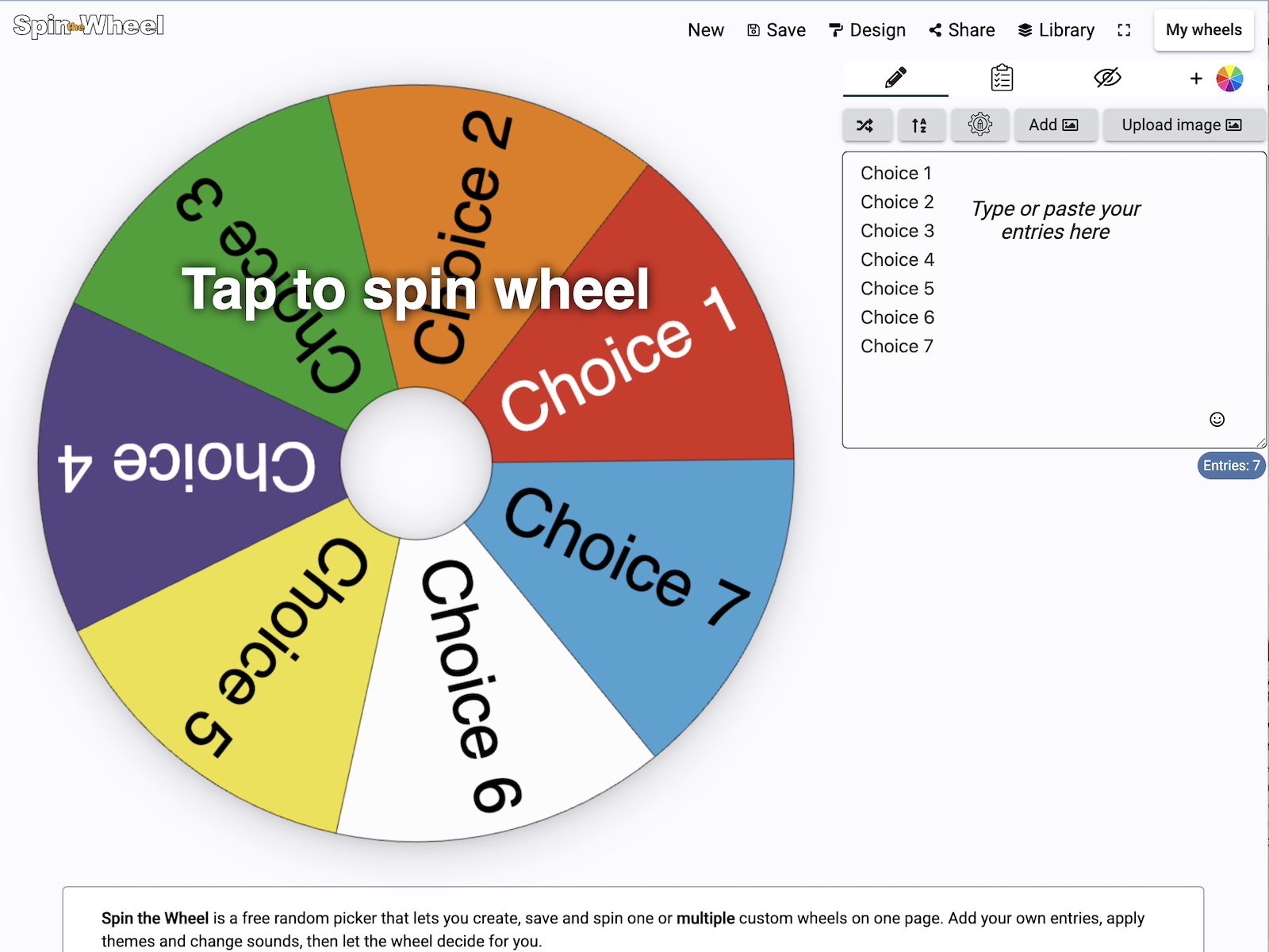 Spin the Wheel screenshot