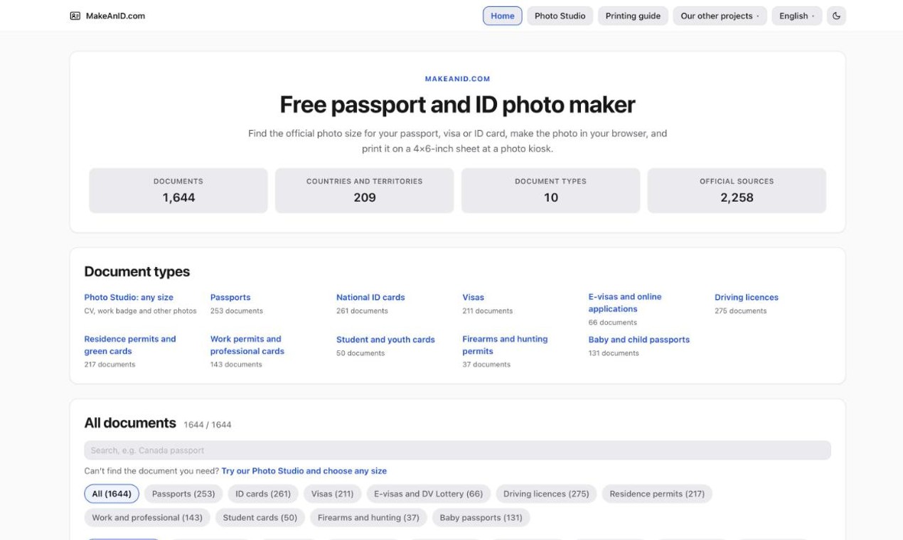 MakeAnID screenshot