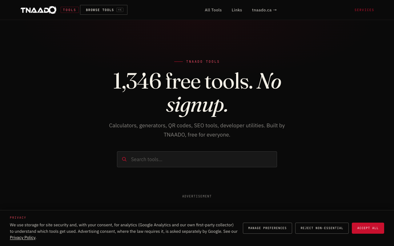 TNAADO Tools screenshot