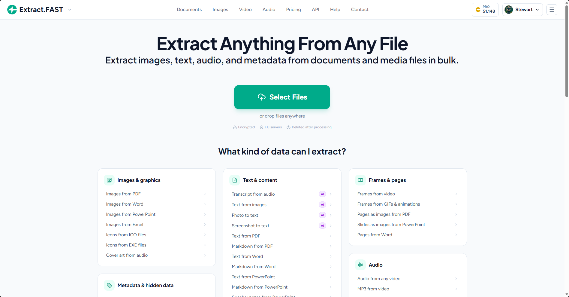 Extract.FAST screenshot