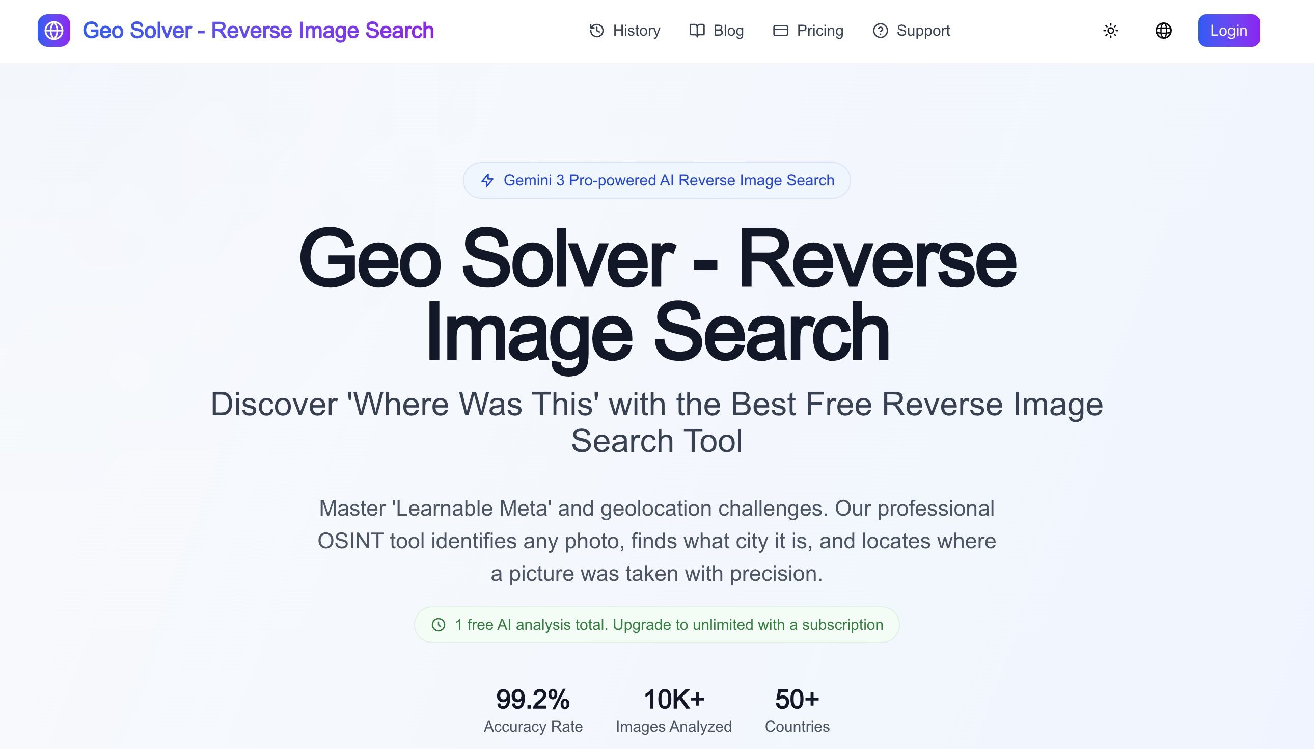 Reverse Image Location screenshot